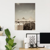 ヴィンテージピラミッドのギザダウンタウンエジプトのポスター ポスター (ホームオフィス)