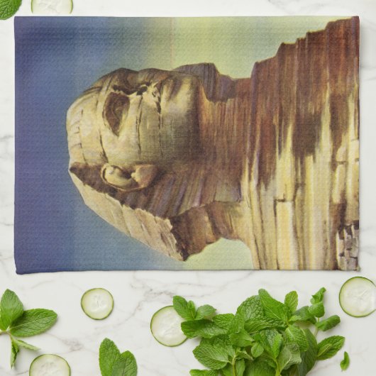 ヴィンテージピラミッド素晴らし、ギザのスフィンクス、エジプト キッチンタオル (折り畳み)