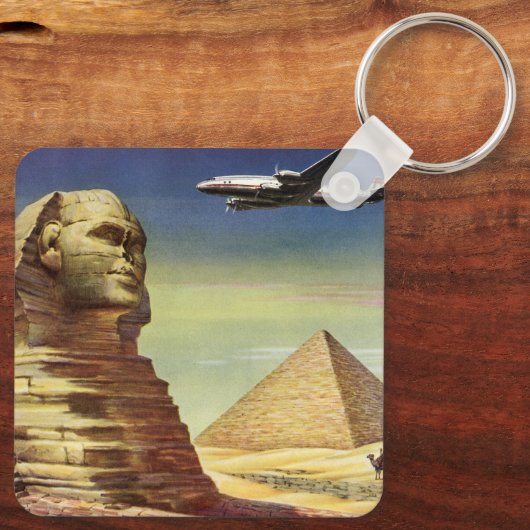 ヴィンテージピラミッド素晴らし、ギザのスフィンクス、エジプト キーホルダー (裏面)