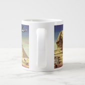 ヴィンテージピラミッド素晴らし、ギザのスフィンクス、エジプト ジャンボコーヒーマグカップ (裏面)