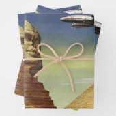 ヴィンテージピラミッド素晴らし、ギザのスフィンクス、エジプト ラッピングペーパーシート (インサイチュ)