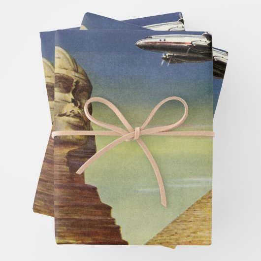 ヴィンテージピラミッド素晴らし、ギザのスフィンクス、エジプト ラッピングペーパーシート (インサイチュ)