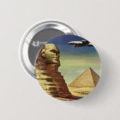 ヴィンテージピラミッド素晴らし、ギザのスフィンクス、エジプト 缶バッジ (正面&裏面)