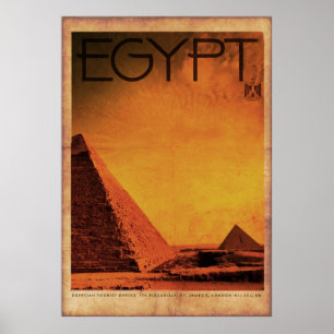 ヴィンテージピラミッドEgypt旅行ポスター ポスター