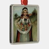 ヴィンテージピルグリムレディーサンクスギビングホリデーオーナメント メタルオーナメント (右)