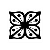 ヴィンテージピレックス柄 – ヴェルデスクエアフラワー ラバースタンプ (インプリント)