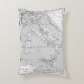 ヴィンテージピローの地図 アクセントクッション (正面(垂直))