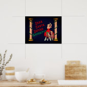 ヴィンテージピンいけなアップガールクリスマスの定義 ポスター (キッチン)