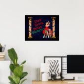 ヴィンテージピンいけなアップガールクリスマスの定義 ポスター (ホームオフィス)