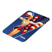 ヴィンテージピンアップアート米国愛国的ギフトマグネット マグネット (左側)