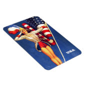 ヴィンテージピンアップアートUSA愛国的ギフトマグネット マグネット (右側)