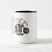 ヴィンテージピンアップガールコーヒーマグ ツートーンマグカップ (正面左)