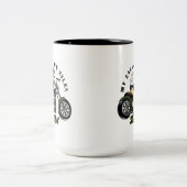 ヴィンテージピンアップガールコーヒーマグ ツートーンマグカップ (中央)