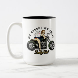 ヴィンテージピンアップガールコーヒーマグ ツートーンマグカップ