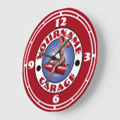 ヴィンテージピンアップガールテンプレート大時計 ラージ壁時計 (傾斜)