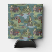 ヴィンテージピンアップガールフロッグ 缶クーラー (正面)