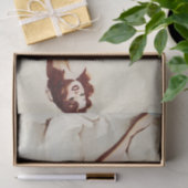 ヴィンテージピンアップガールブルネット女性アンティークピンナップ 薄葉紙 (ギフト)