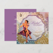 ヴィンテージピンアップガール主婦レトロブライダルシャワー 招待状 (正面/裏面)