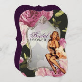 ヴィンテージピンアップガール主婦レトロブライダルシャワー 招待状 (正面/裏面)