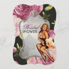 ヴィンテージピンアップガール主婦レトロブライダルシャワー 招待状