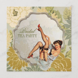 ヴィンテージピンアップガール主婦レトロブライダルシャワー 招待状