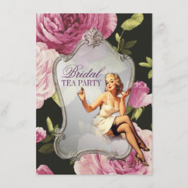 ヴィンテージピンアップガール主婦レトロブライダルシャワー 招待状