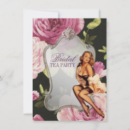 ヴィンテージピンアップガール主婦レトロブライダルシャワー 招待状