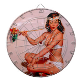 ヴィンテージピンアップガール喫煙ピースパイプ ダーツボード