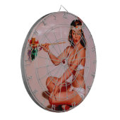 ヴィンテージピンアップガール喫煙ピースパイプ ダーツボード (正面左)