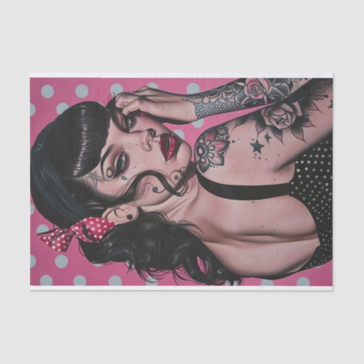 ヴィンテージピンアップガール10 薄葉紙 (正面)