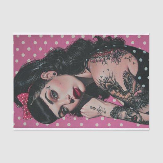 ヴィンテージピンアップガール11 薄葉紙 (正面)