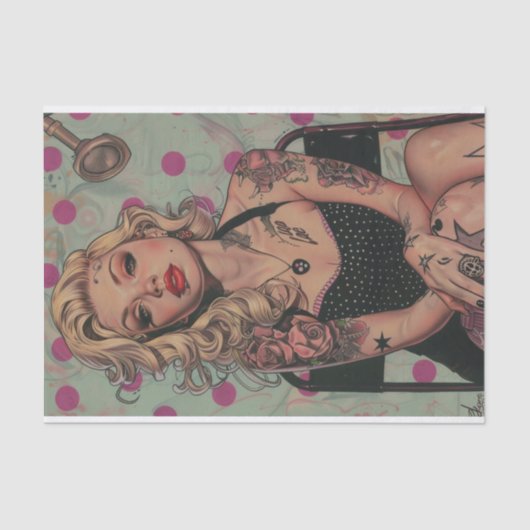 ヴィンテージピンアップガール13 薄葉紙 (正面)