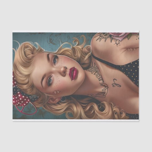 ヴィンテージピンアップガール14 薄葉紙 (正面)