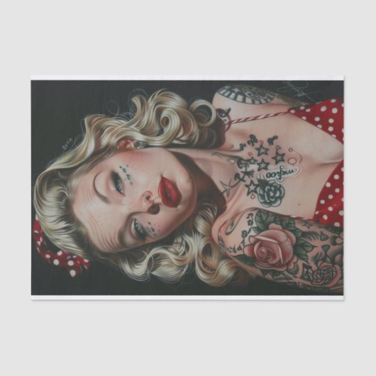 ヴィンテージピンアップガール17 薄葉紙 (正面)