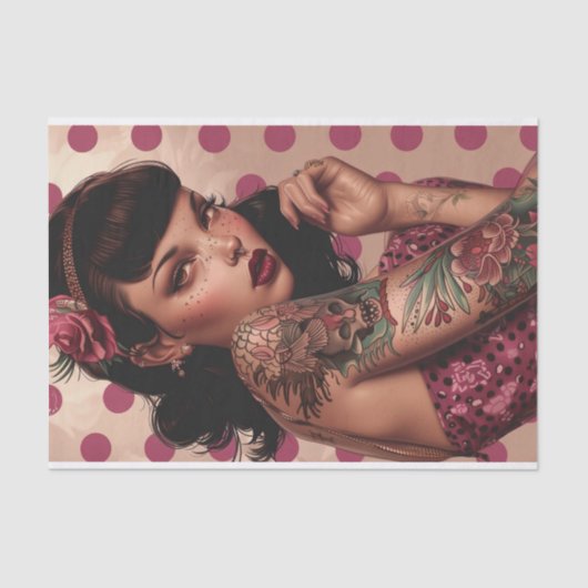 ヴィンテージピンアップガール3 薄葉紙 (正面)