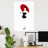 ヴィンテージピンアップガール – Red Ambrother ポスター (ホームオフィス)