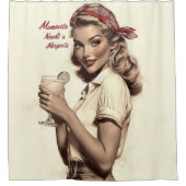 ヴィンテージピンアップスタイル:ママチータはマルガリータを必要 シャワーカーテン (正面)