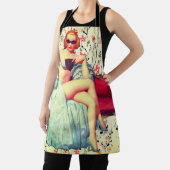 ヴィンテージピンガールレトロサザンベルレッドヘッド エプロン (インサイチュ)