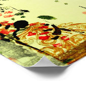 ヴィンテージピンガールレトロサザンベルレッドヘッド ポスター (角)