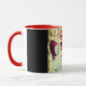 ヴィンテージピンガールレトロサザンベルレッドヘッド マグカップ (左)