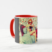 ヴィンテージピンガールレトロサザンベルレッドヘッド マグカップ (正面左)