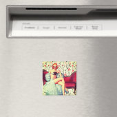 ヴィンテージピンガールレトロサザンベルレッドヘッド マグネット (インサイチュ (食洗機))