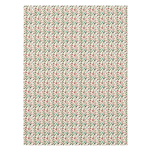 ヴィンテージピンクさくらんぼ花園が咲く テーブルクロス (正面)