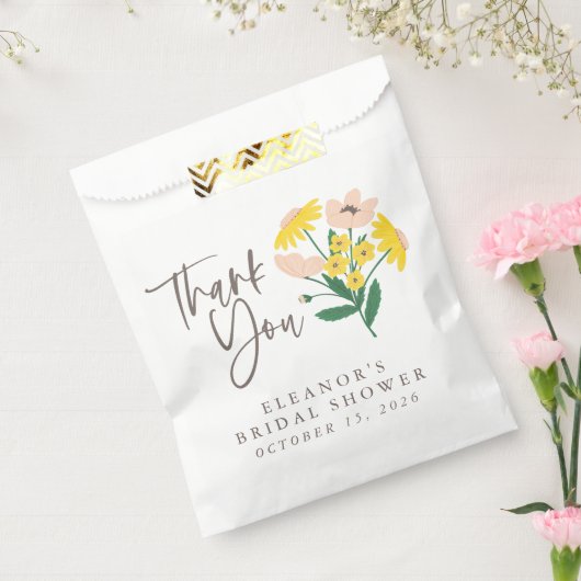 ヴィンテージピンクとイエローフローラカスタムありがとう フェイバーバッグ (封をした状態)