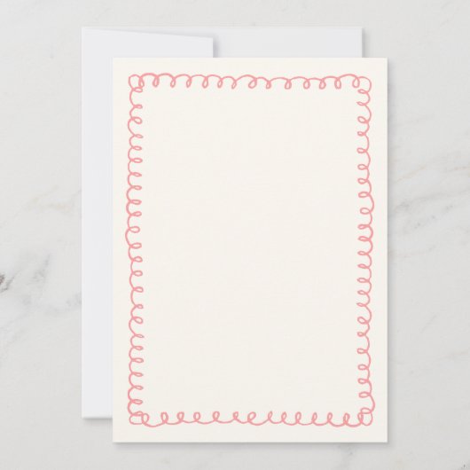 ヴィンテージピンクとグカラフルロ結婚ーン サンキューカード (裏面)