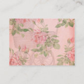 ヴィンテージピンクとグリーンのフローラおむつラッフル エンクロージャーカード (裏面)