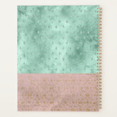 ヴィンテージピンクとターコイズワンダーランドの渦巻き写真 プランナー手帳 (裏面)