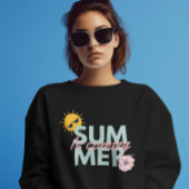 ヴィンテージピンクとティール(緑がかった色)の花サマー来は パーカ