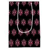 ヴィンテージピンクとブラックレース抱き枕 ミディアムペーパーバッグ (裏面)