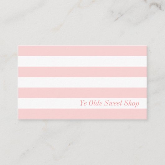 ヴィンテージピンクとホワイトスタイル – 名刺 (正面)
